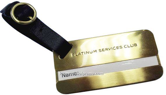 copper luggage tag