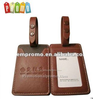 Promotional Travel Fashion PU leather luggage tag