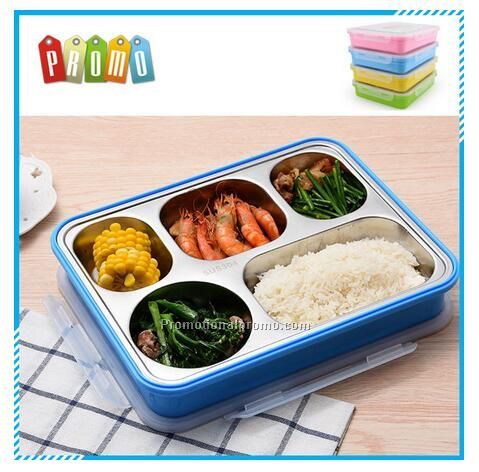Wholesale 304 stainless steel leakproof lunch box with compartment