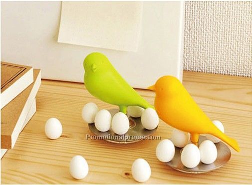 Sparrow Egg Magnet-Yellow/ Pink/ Green