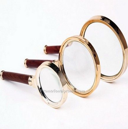 Wood handle magnifier, 50mm dimension magnifier