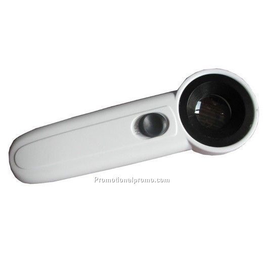 Wood handle magnifier, 40X LED light magnifer