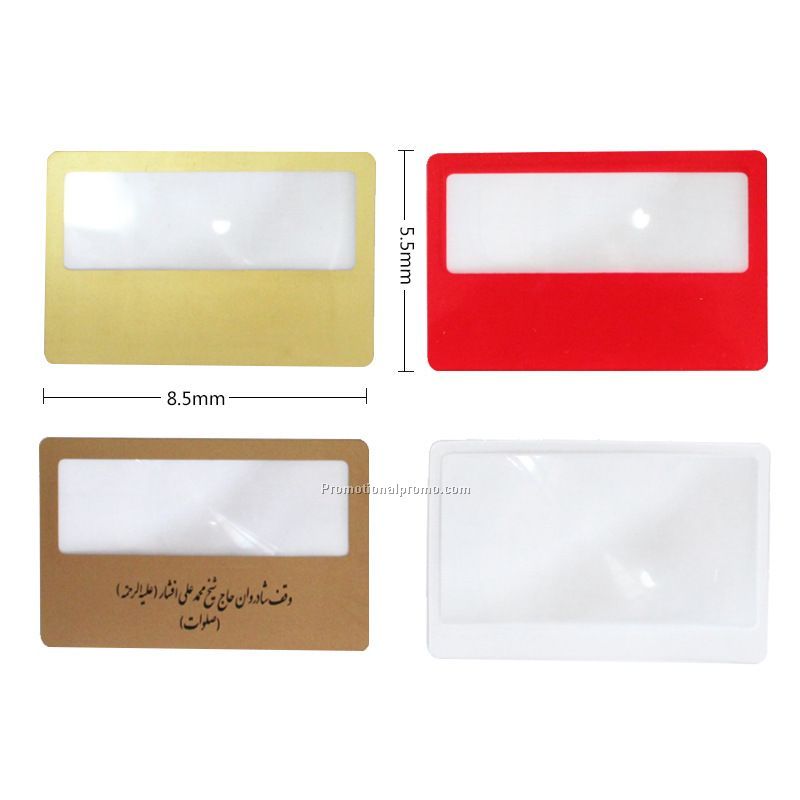 Credit card magnifier