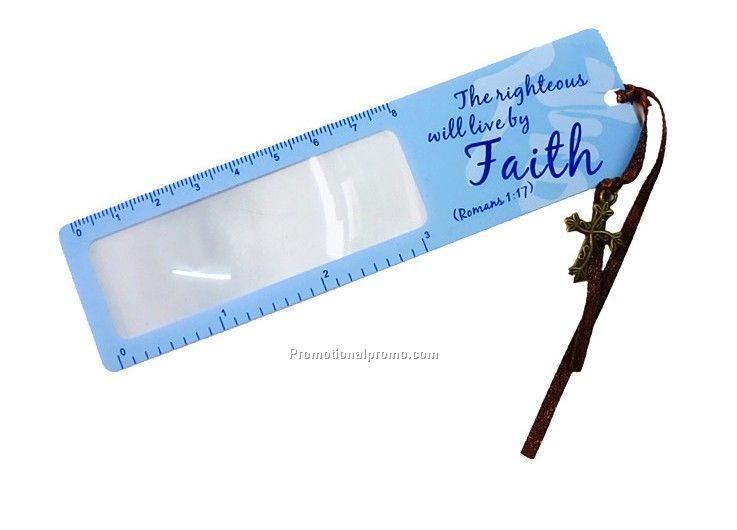 Magnifying business cards with bookmark