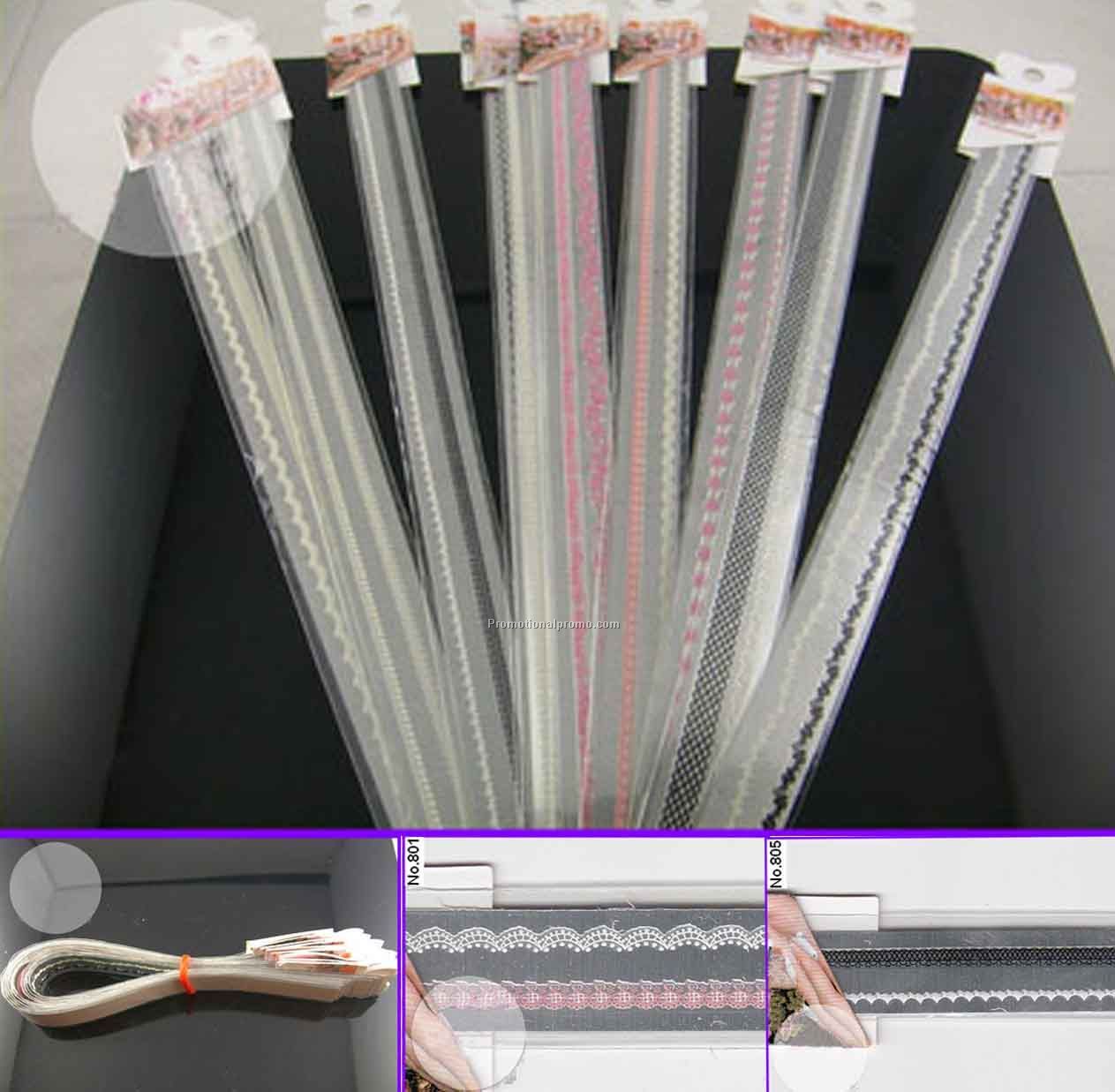 3D long lace nail art sticker