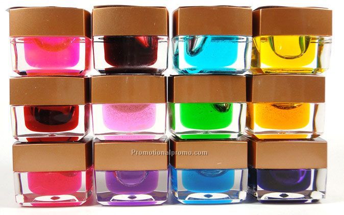 12 Mix Color Nail Art UV Gel Builder Acrylic Set Tips