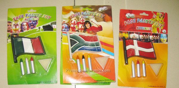 Promotional Flag Face Paint, Fan Face Paint, Football Face Paint