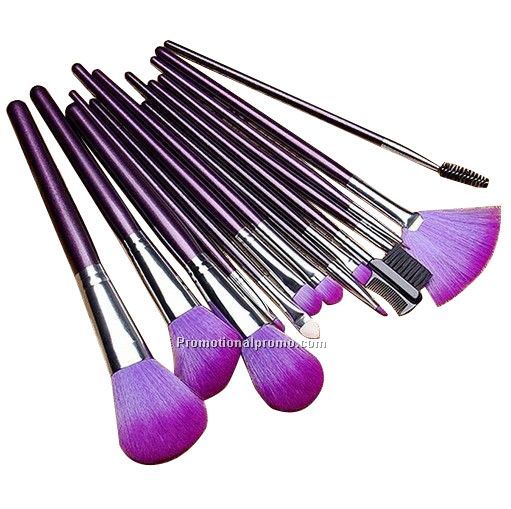 Purple make up tool, make up brush, 16 pieces comestic brush
