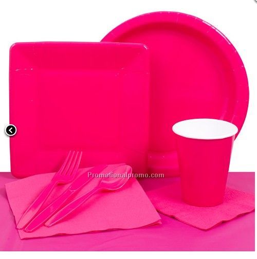 Plastic solid tableware set
