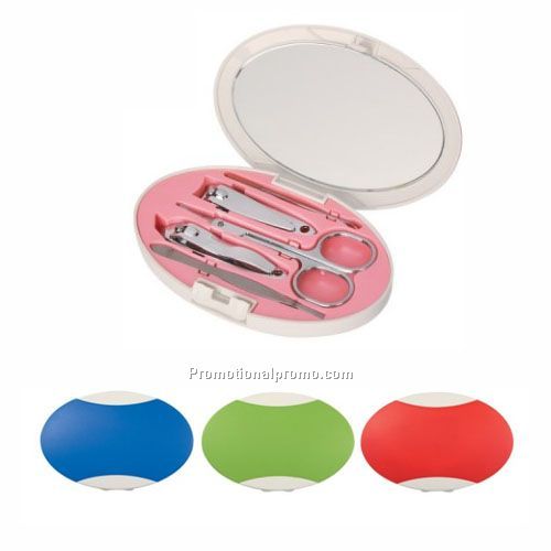 Multi-function manicure set with mirror