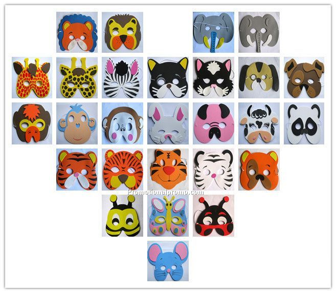 Promotional Art and crafts animal shaped eva mask