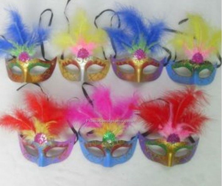 Feather Party Masks