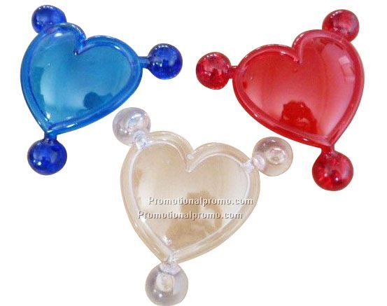 Custom Logo Plastic Heart shape Massager for wholesale