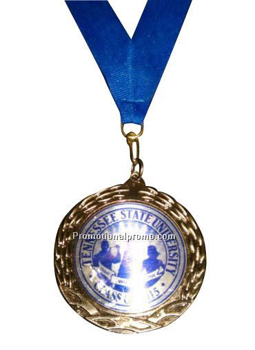 Customized metal medal with lanyard