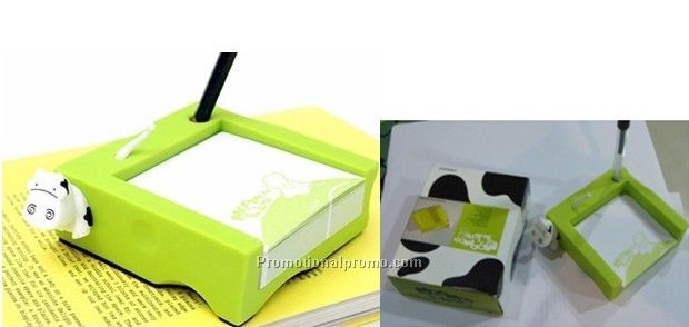Cow Memo Box with 30 pcs paper