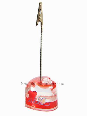 Promotional heart shape acrylic memo holder
