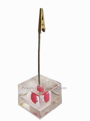 Square acrylic memo holder