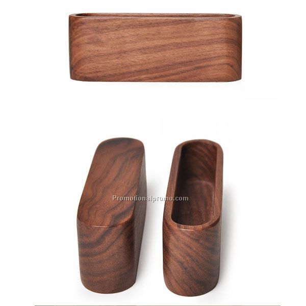 Genuine wood memo card holder