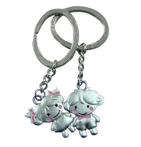 Promotional Custom shape silver metal keychain