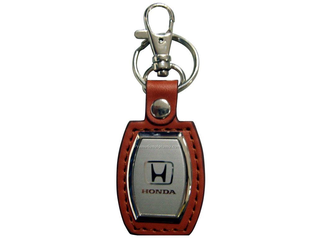 Customized metal leather keychain