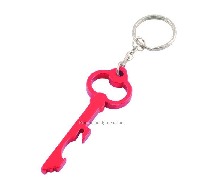 Key Shaped Keychain with Opener