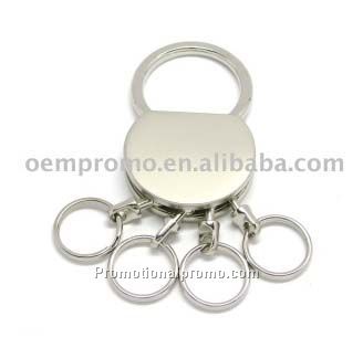 Metal Keychain with 4 rings