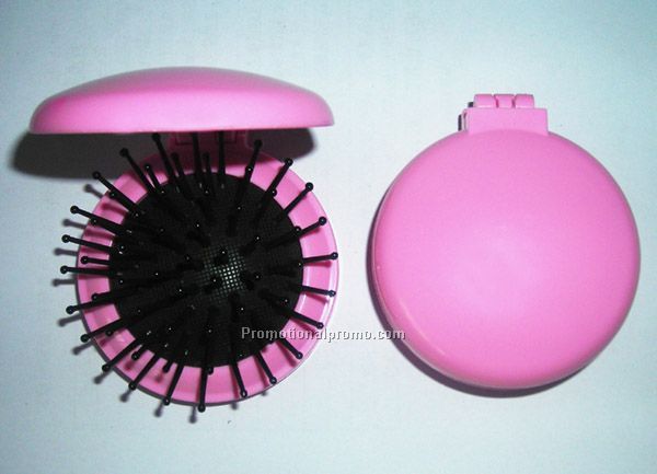 ABS Foldable Hair brush with Mirror