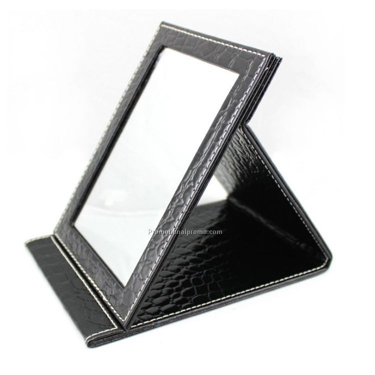 leather folding mirror