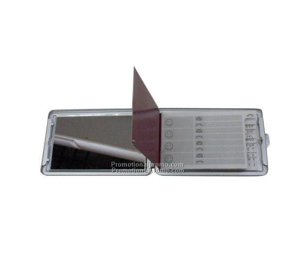 Portable mirror with telephone book