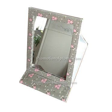 PU Leather Folding Desktop Cosmetic Mirror Makeup Mirror