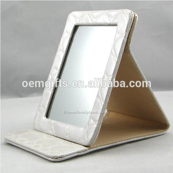 PU Leather Folding Desktop Cosmetic Mirror Makeup Mirror