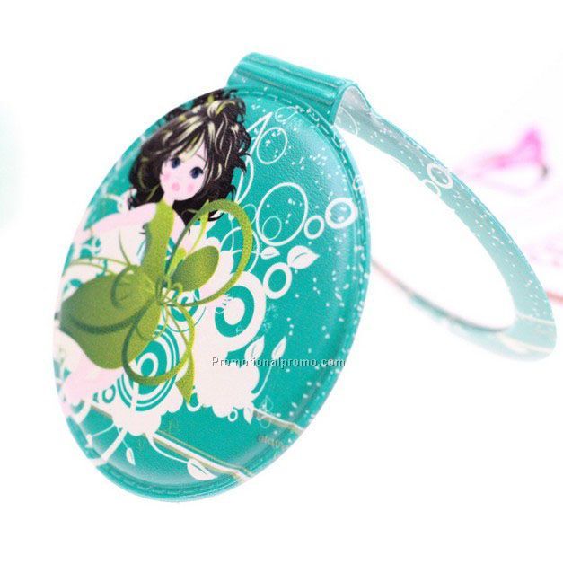 Printing logo PVC surface compact mirror