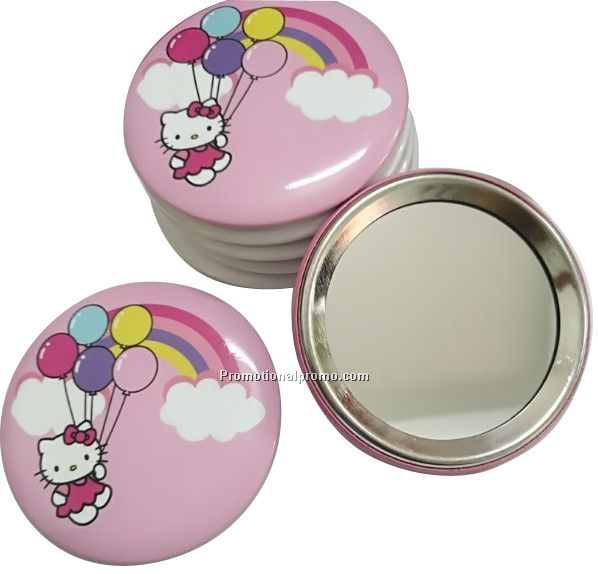 Custom Round Metal single side pocket mirror