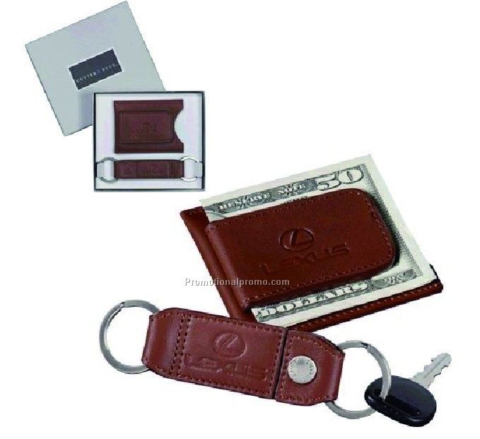 Money clip and keychain sets