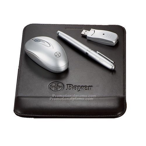 Black Leather Mouse Pad