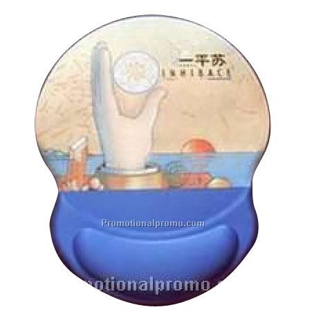 Wrist mouse pad with corporate logo printed