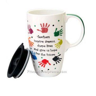 550ML ceramic mug with lid