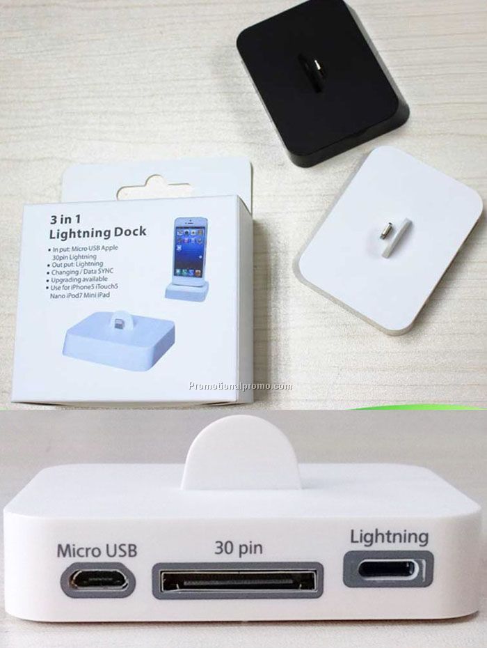3 in 1 Lightning Dock, Multi function charger for Iphone