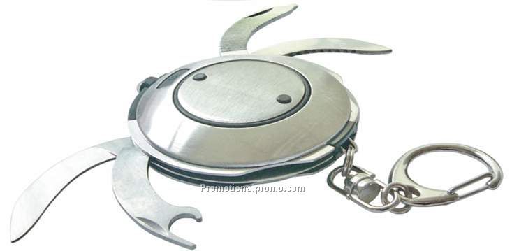 Metal key chain with multi tools