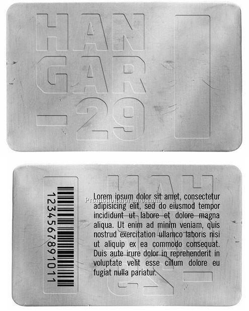 aluminium business card, Metal business card