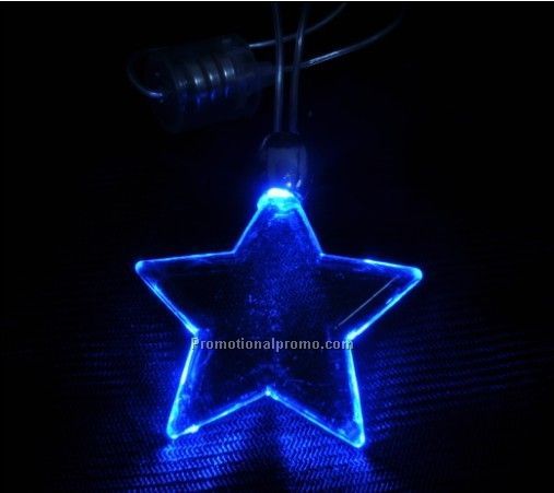 Star shape light up pendant necklace