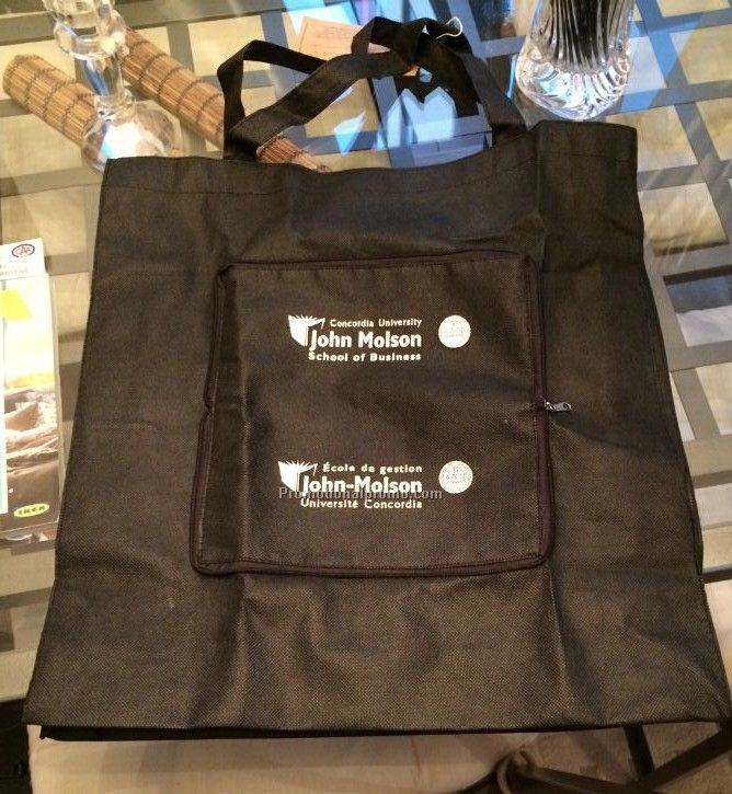 Reusable bags with one logo two position on it