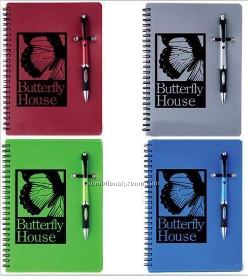 Notebook with ballpen