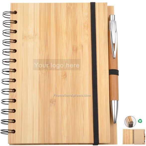 Creative eco-friendly notebook set, bamboo notebook