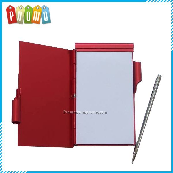 Promotional Mini  50 sheets Metal Notebook with pen
