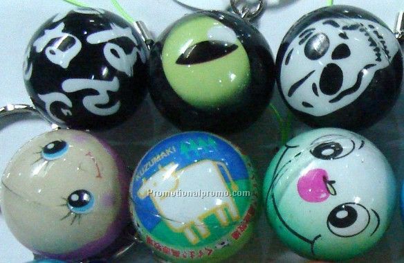 Keyring with Rolling Ball