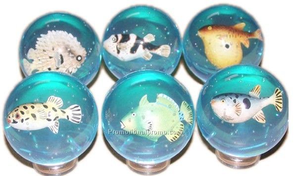 3D Fish Rubber Bouncing Ball