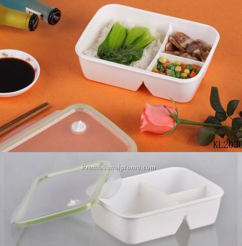 3 Sectional Container W/ Lid, Lunch box