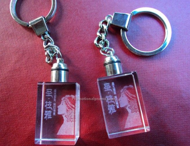 Promotional Crystal LED Flashing Keychain