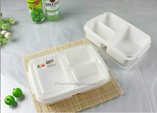 3 Sectional Container W/ Lid, Lunch box